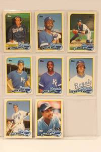Royals Base Ball Players 1989 Topps Cards Lot Of 8 Cards