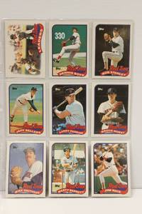 Red Sox Baseball Players 1989 Topps Cards Lot Of 9 Cards