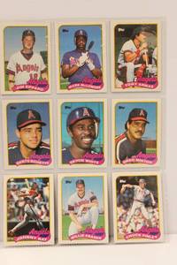 Angels Baseball Players 1989 Topps Cards Lot Of 9 Cards