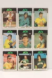 As 1986 Topps Baseball Cards Lot Of 9 Cards