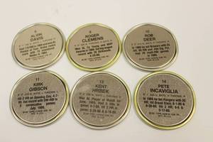 1987 Topps Baseball Coins Lot Of 6 Coins