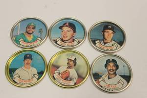 1987 Topps Coin Baseball Players Lot Of 6 Coins