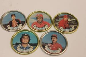 1987 Topps Baseball Coins Lot Of 5 Coins