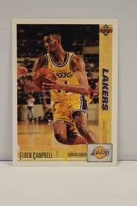 Elden Campbell # 126, Los Angles Lakers 1991 Upper Deck Basketball Card