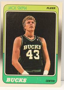 Jack Sikma 1988 - 89 Fleer HOF  Milwaukee Bucks NBA Basketball Card # 76