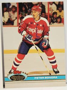 1991-92 Upper Deck NHL Ed Belfour # 164, Mike Ricci # 143 and Stadium Club Card Peter Bondra # 37