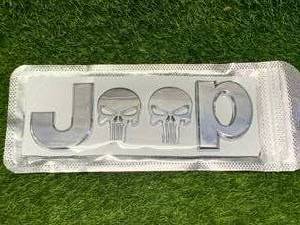 lot 2 image: New Jeep Punisher Chrome Adhesive Backed Emblem