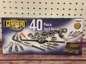 lot 60 image: New Gearhead 40 Piece Tap & Die Set