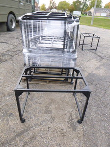 lot 5 image: 10 Metal TableCart Frames on Casters