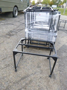 lot 6 image: 10 Metal TableCart Frames on Casters