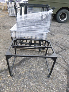 lot 9 image: 8 Metal TableCart Frames on Casters