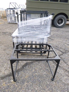 lot 13 image: 8 Metal TableCart Frames on Casters