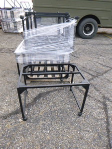 lot 15 image: 8 Metal TableCart Frames on Casters