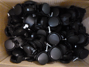 lot 66 image: Box of Plastic  Casters