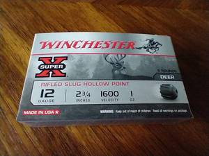 5 Rounds 12-Gauge Hollow Point Rifled Slugs