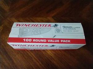 100 Rounds 9mm FMJ Ammunition