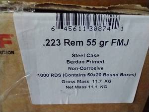 1,000 Rounds .223 FMJ Ammunition