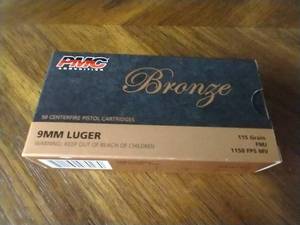 50 Rounds FMJ 9mm Ammunition