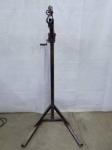 Stand With WinchUsed To Lift Snowmobiles