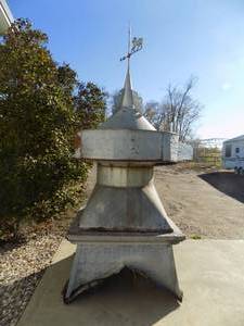 Vintage, Antique Galvanized Barn Cupola & Weather Vane