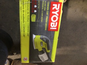 RYOBI 1.2 Amp Corded 5.5 in. Corner Cat Sander with Dust Bag, Sample Sandpaper, and Storage Case