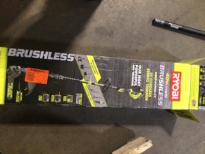 RYOBI 40V Brushless Cordless Battery Attachment Capable String Trimmer with 4.0 Ah Battery and Charger