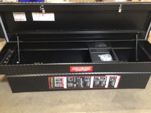 Weather Guard 71.38 in. Matte Black Aluminum Full Size Crossbed Truck Tool Box