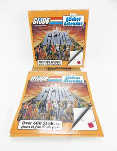 lot 71 image: Set of 11 Vintage 1986 2025 G.I. Joe Sealed Sticker Calendars