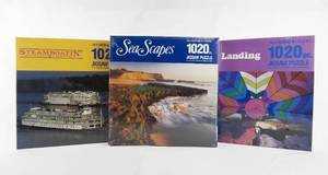 lot 99 image: Lot of 3 Vintage Assorted According To Hoyle Sealed Puzzles