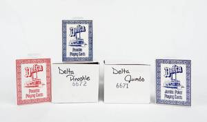 lot 113 image: Lot of 24 Assorted Vintage Delta Brand Poker Size Playing Cards