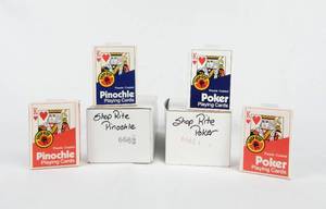 lot 114 image: Lot of 24 Assorted Vintage 1986 Shop Rite Brand Poker Size Playing Cards
