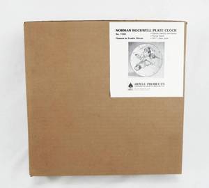 lot 144 image: Vintage 1980s Norman Rockwell Four Seasons Series Flowers in Tender Bloom Plate Clock - Sealed Box