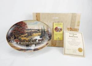 lot 147 image: Vintage 1983 Limited Edition Budweiser Autumn Gold Rimmed Platter