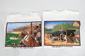 lot 150 image: Set of 2 New Vintage Coolidge Poker Dogs The Original Cool Dogs T-Shirts