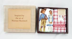 lot 62 image: Vintage Norman Rockwell Young Mans Fancy 2 Towel Set