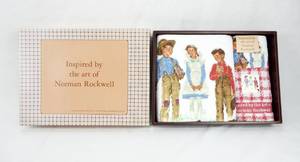 lot 61 image: Vintage Norman Rockwell Young Mans Fancy 3 Towel Set