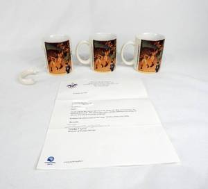 lot 55 image: Set of 3 Vintage 1999 Norman Rockwell Boy Scouts Men of Tomorrow Mugs