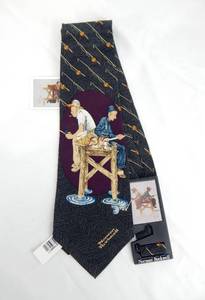 lot 191 image: Vintage 1998 Norman Rockwell Lazy Days Silk Tie