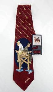lot 192 image: Vintage 1998 Norman Rockwell Lazy Days Silk Tie