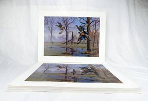 lot 167 image: Lot of 100 Vintage David Maass Mirrored Solitude Prints