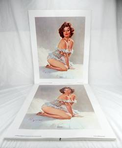 lot 48 image: Lot of 100 Vintage 1993 Gil Elvgren Suzanne Pin Up Prints