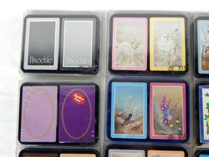 lot 221 image: Lot of 19 Vintage Hoyle 2 Deck Playing Card Sets in Storage Tins