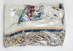 lot 38 image: Vintage Crown Crafts Inc. Norman Rockwell Four Seasons Triple Woven Blanket