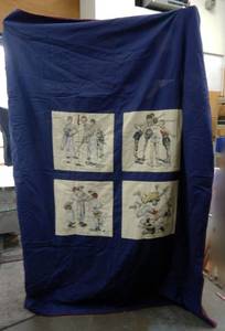 lot 180 image: Vintage Norman Rockwell Sporting Boys Duvet Cover