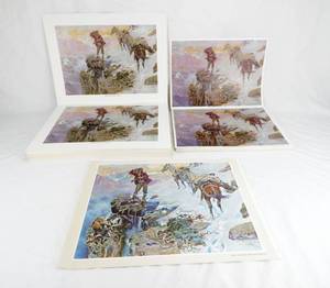 lot 160 image: Large Lot of Charles M. Russell Meats Not Meat Until Its In The Pan Assorted Size Prints
