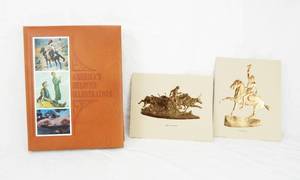 lot 173 image: Vintage 1978 Limited Edition Americas Beloved Illustrators Leather Bound Book