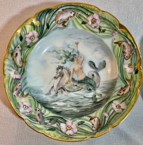lot 115 image: Antique Handpainted Glassware by Ada B. Morrill dated 1905