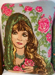 lot 145 image: Hand Stitched Needlepoint Pillows