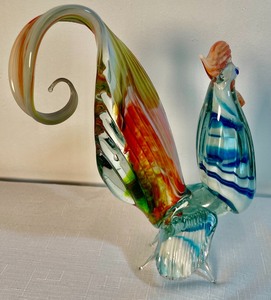 lot 121 image: Art Glass Rooster