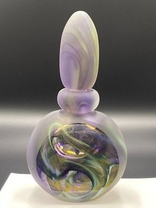 lot 13 image: Art Glass Perfume Dabber Bottle by Andrew Shea